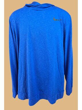 Nike Mens Blue Dri-Fit Long Sleeve Hoodie Pullover Large